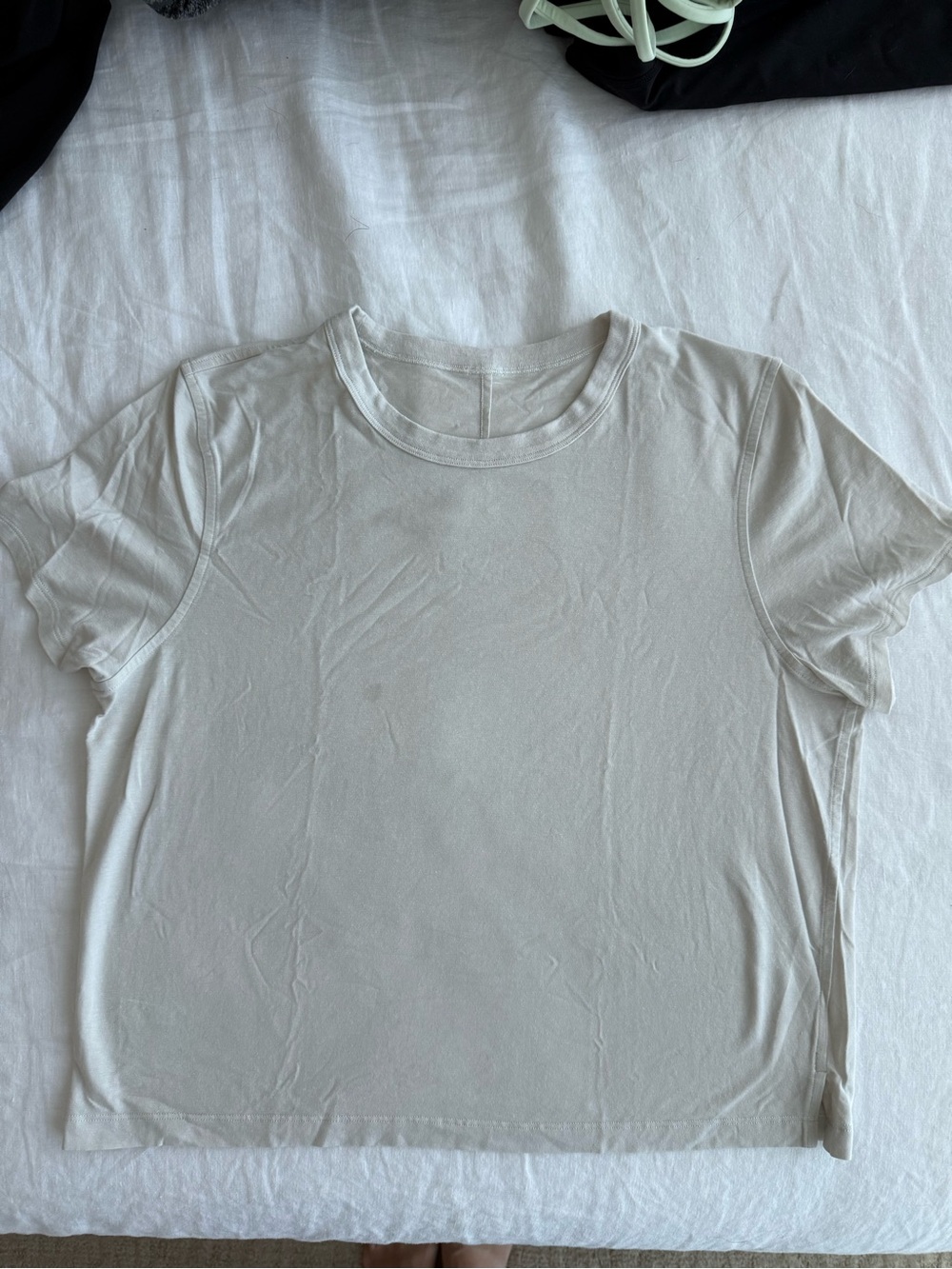 lululemon athletica Women's classic fit cotton blend tee. Color Bone